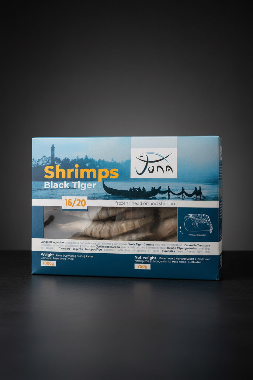 Black tiger shrimp 16/20 1 kg