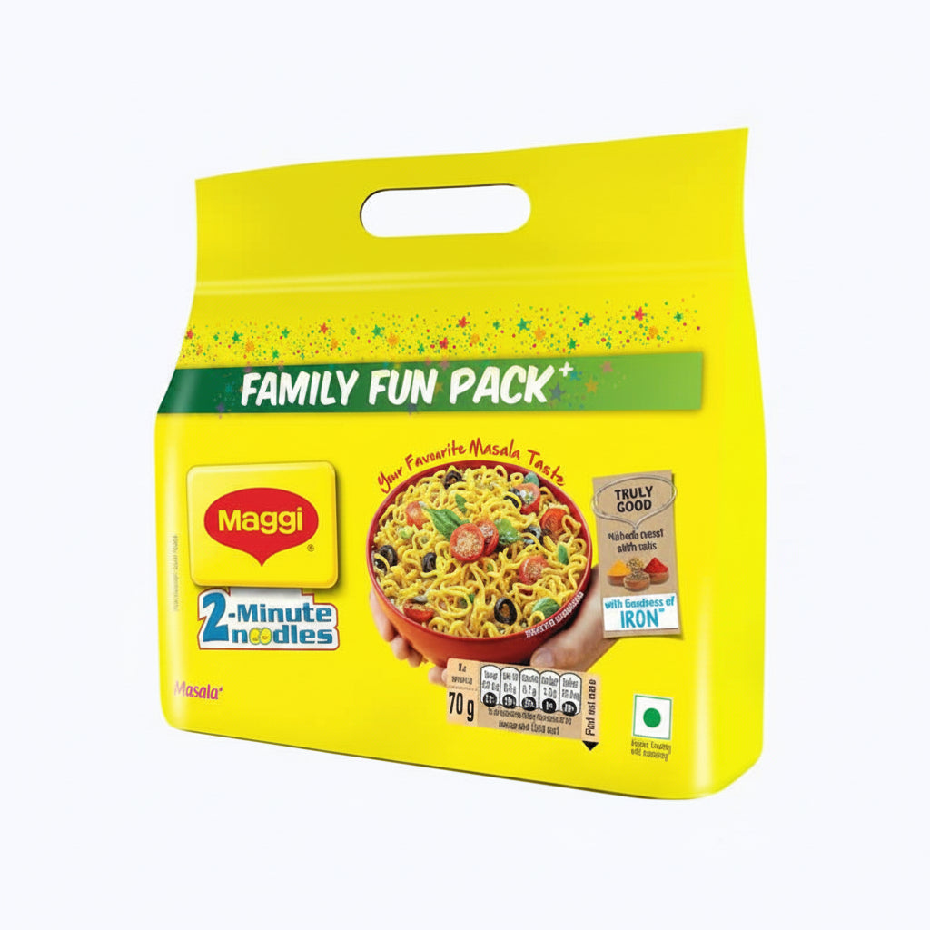 Maggi family size 8 pack inside