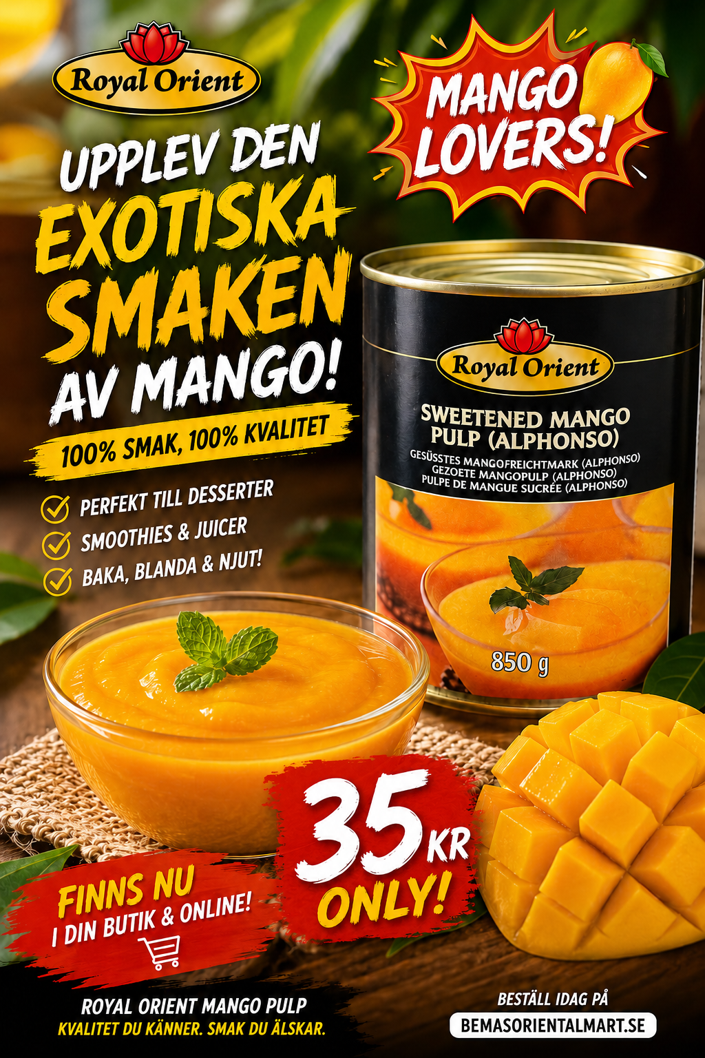 Mango pulp royal orient 850g