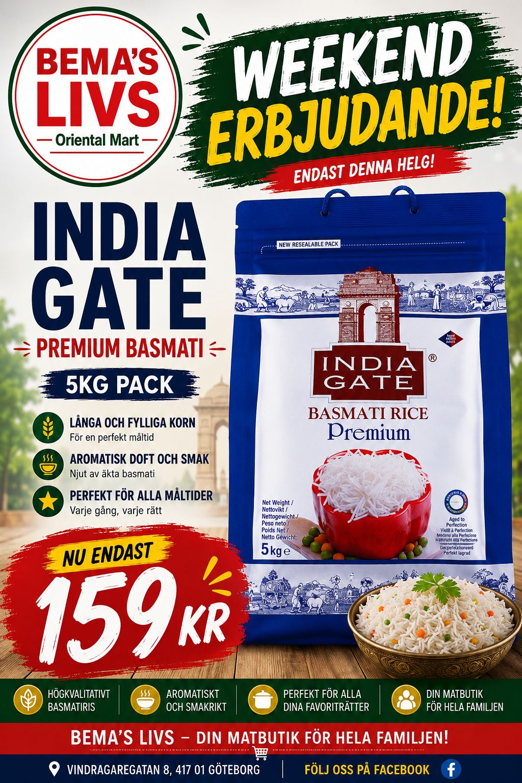 India gate premium basmati 5kg