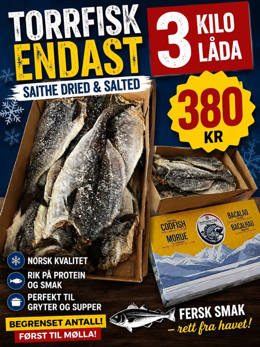 Saithe dried & salted fish 3kg