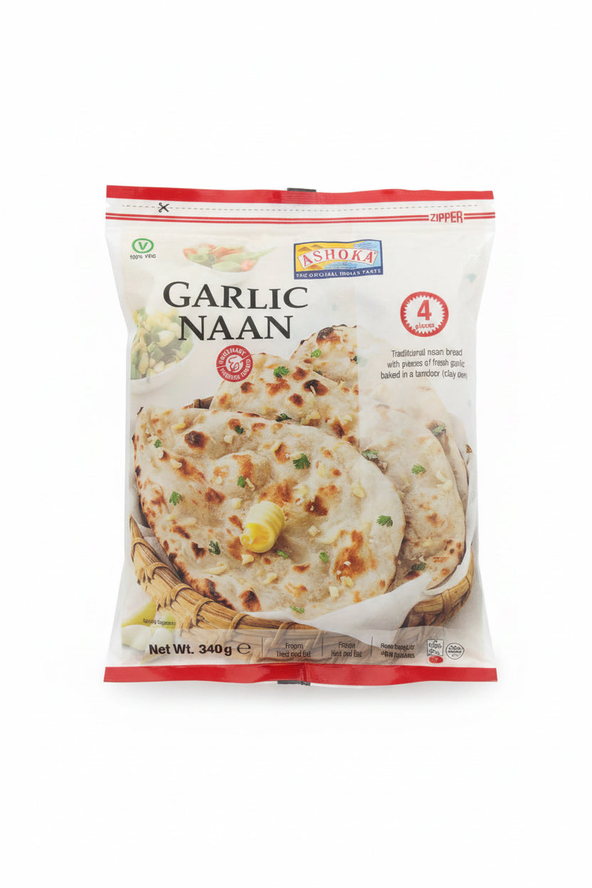 Ashoka garlic naan 4 pcs