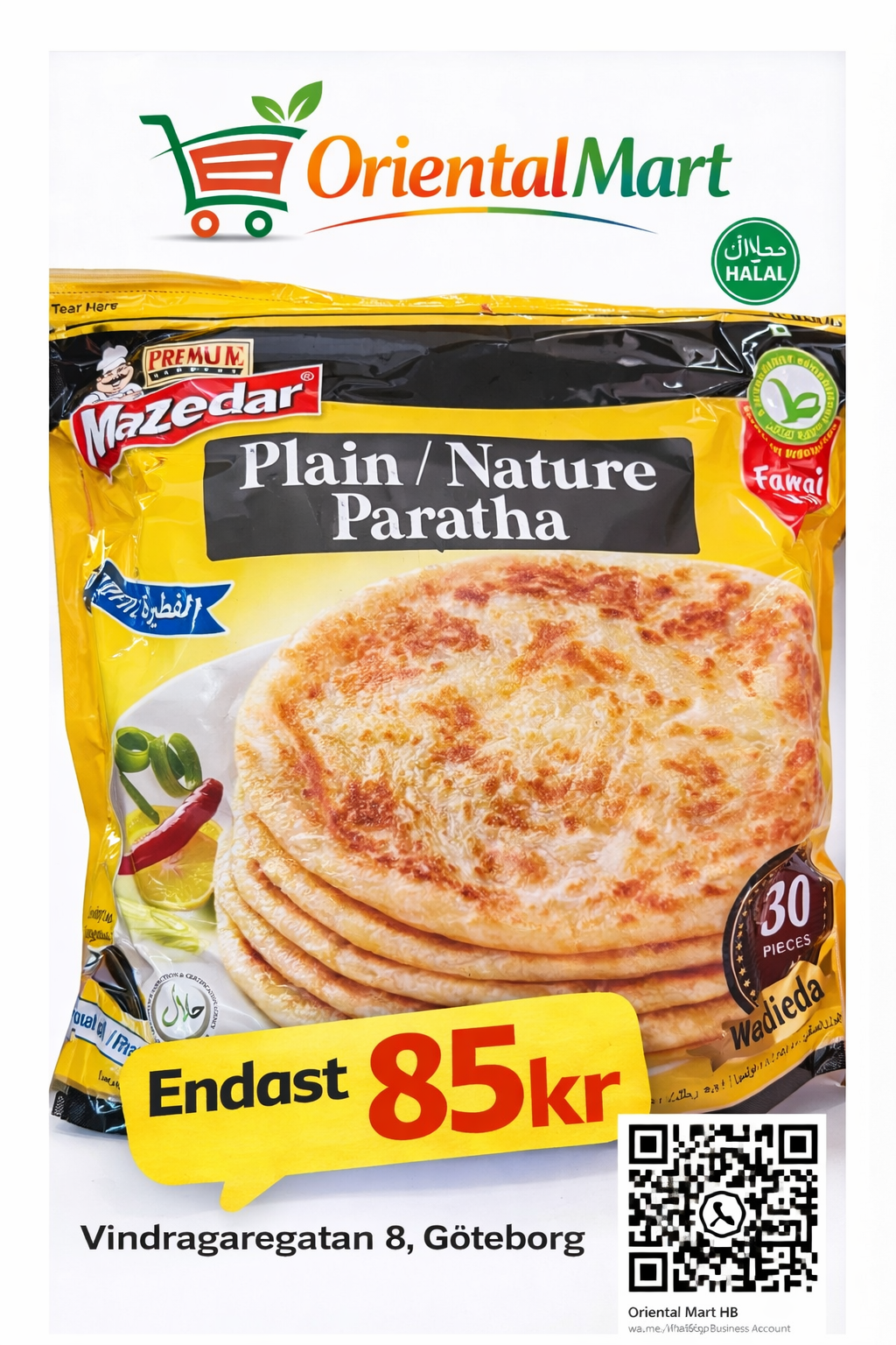 Mazedar 20 pack plain paratha