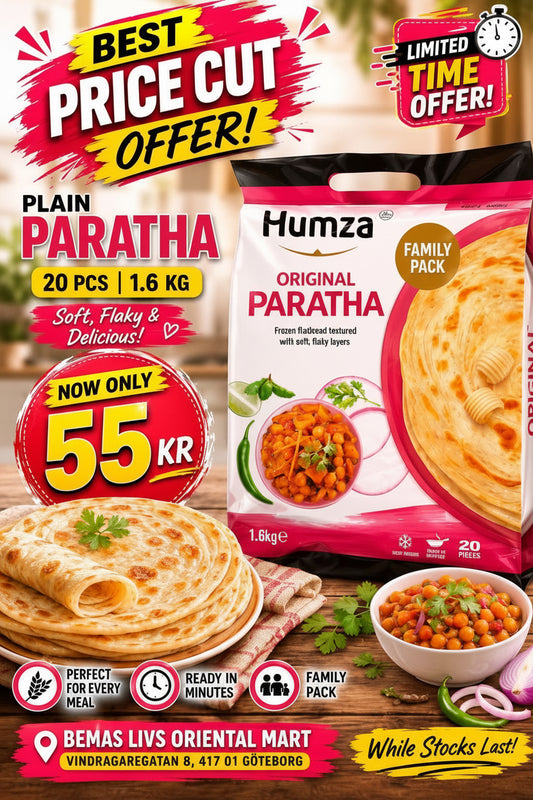 Frozen plain family pack paratha