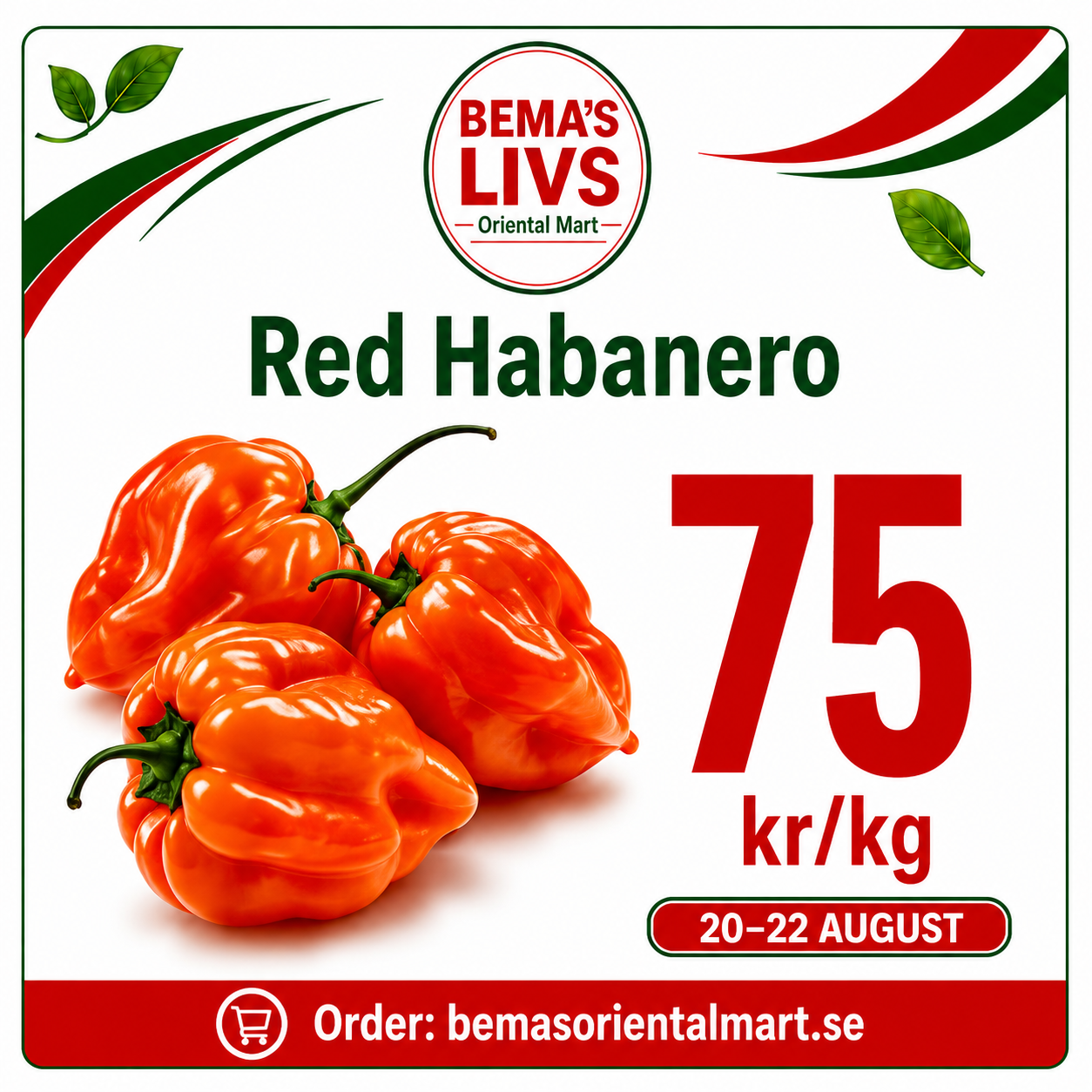 Habanero chilli 1kg
