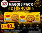 Maggi 6 pack 1 for 25kr 2 for 40kr