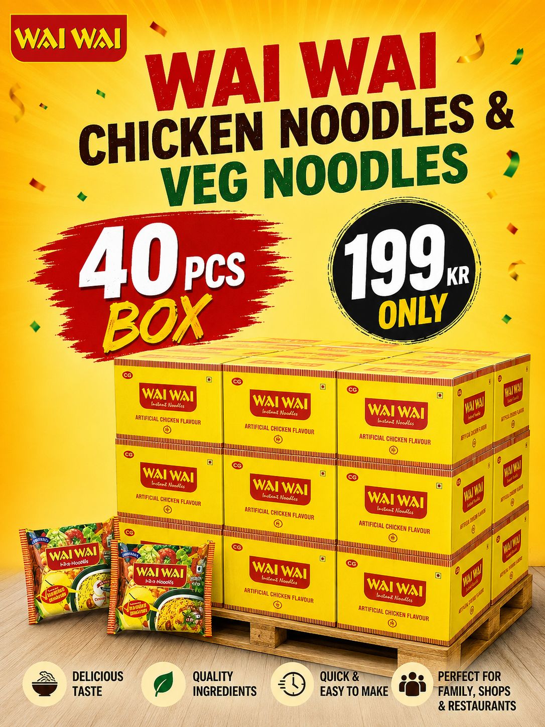 Wai wai chicken 40pack