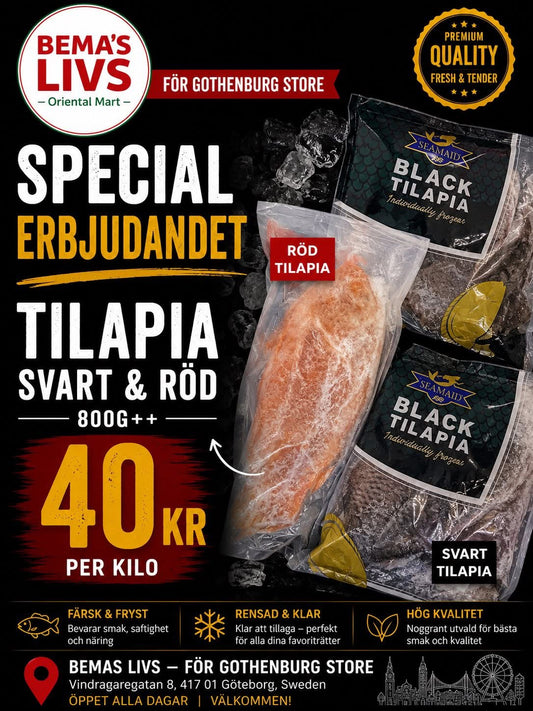 Whole tilapia black /red  800G ++