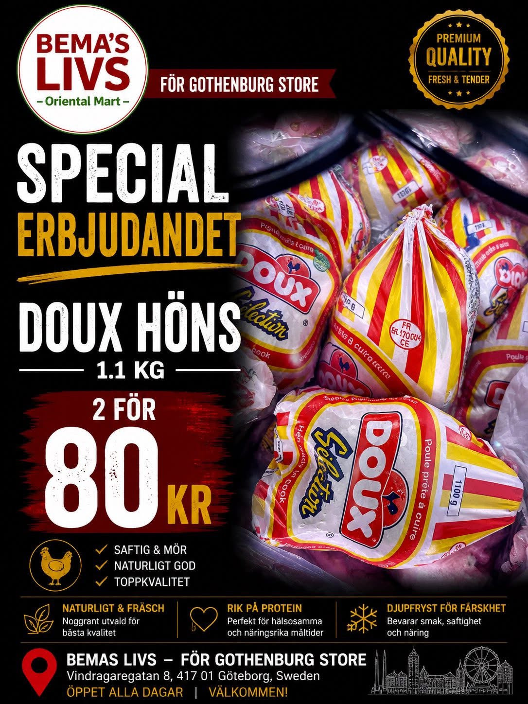 Höns / hard chicken 1.1 kg 2 pcs