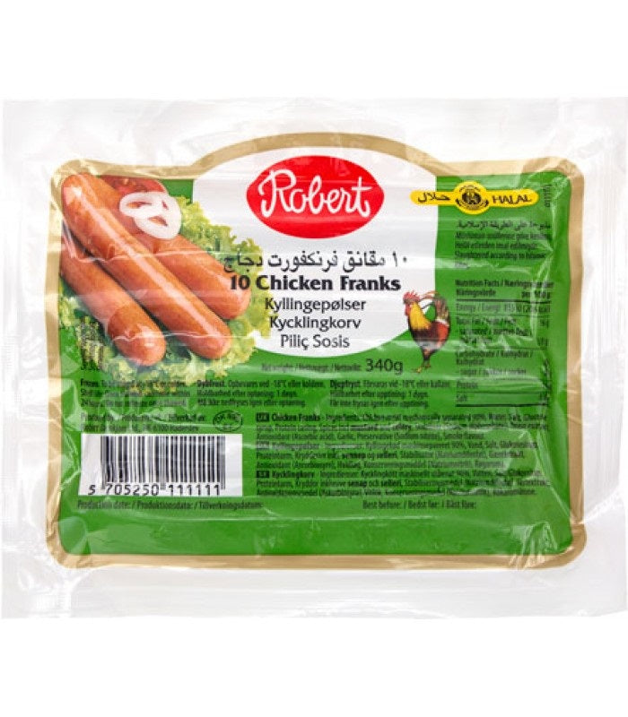 Kycklingkorv Robert 340g Fryst