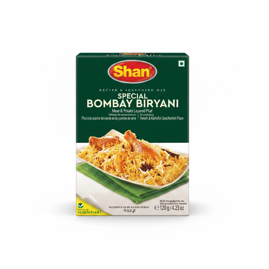 Shan Bombay biriyani 120g 2 bags inside