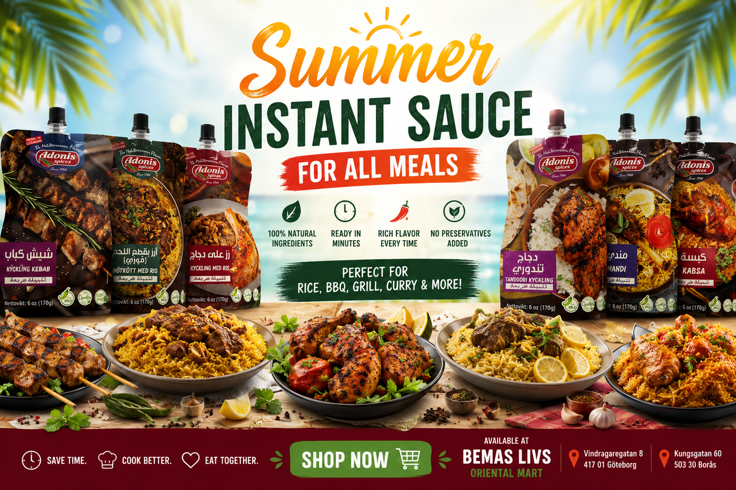 Instant grill bbq rice sauce